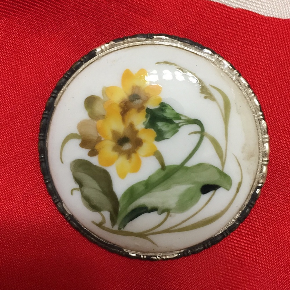 Vintage Rosenthal porcelain brooch